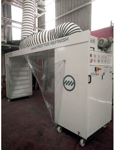 Mobiele Spuitcabine Met Externe Afvoer, 2,2 Kw, 4.300 X 1100 X 2160